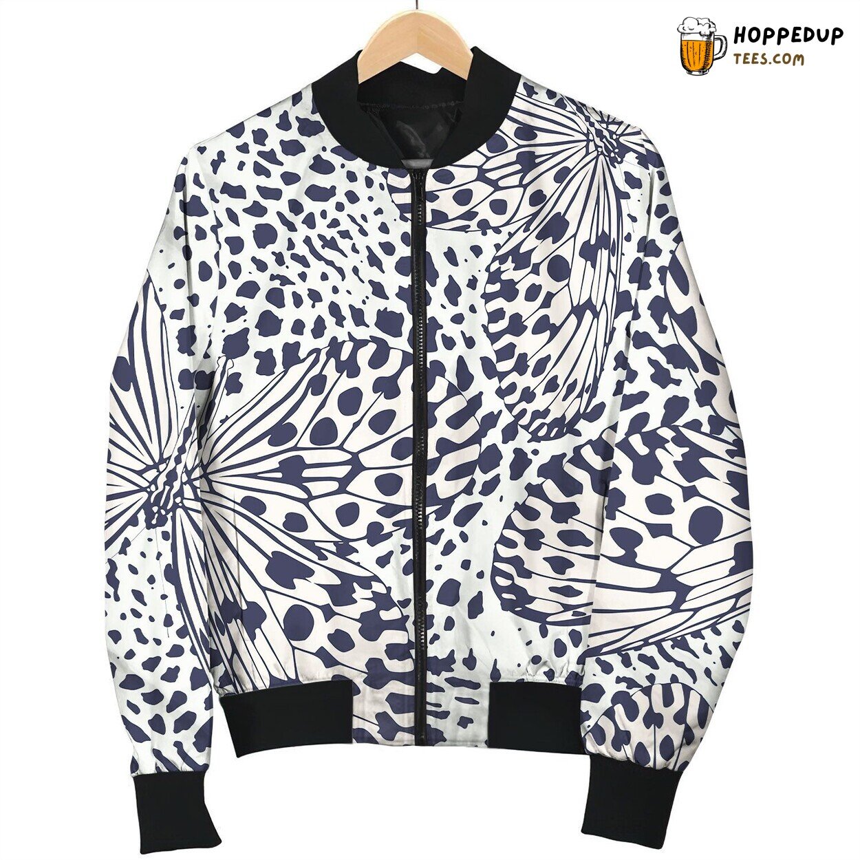 Seamless Multicolor Butterflies Pattern Butterfly Bomber Jacket