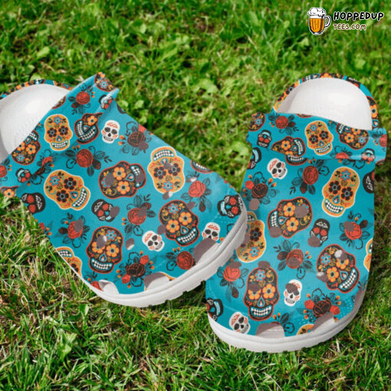 Seamless Pattern Slippers Skull Vintage Gifts Purple Rubber Clog Shoes