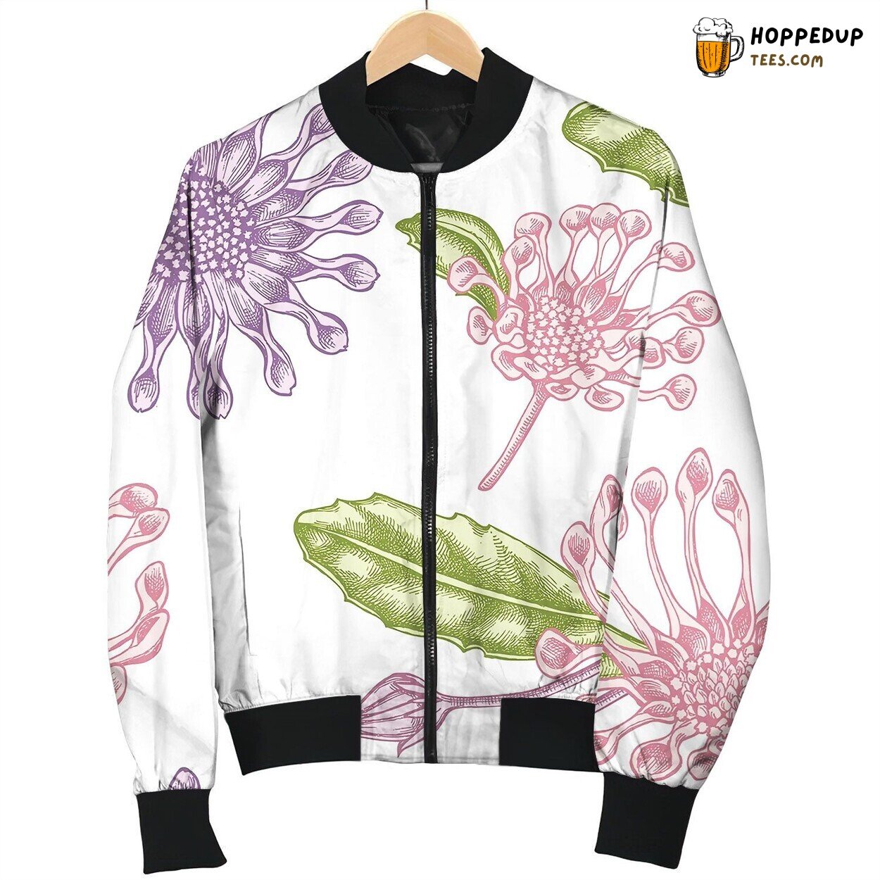 Seamless Pattern With Hand Drawn Pastel African Bomber Jacket