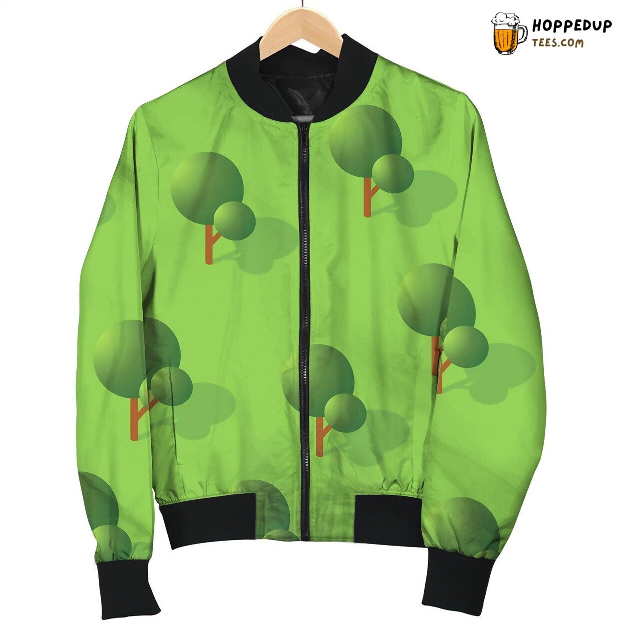 Seamless Urban Plan Pattern Bomber Jacket