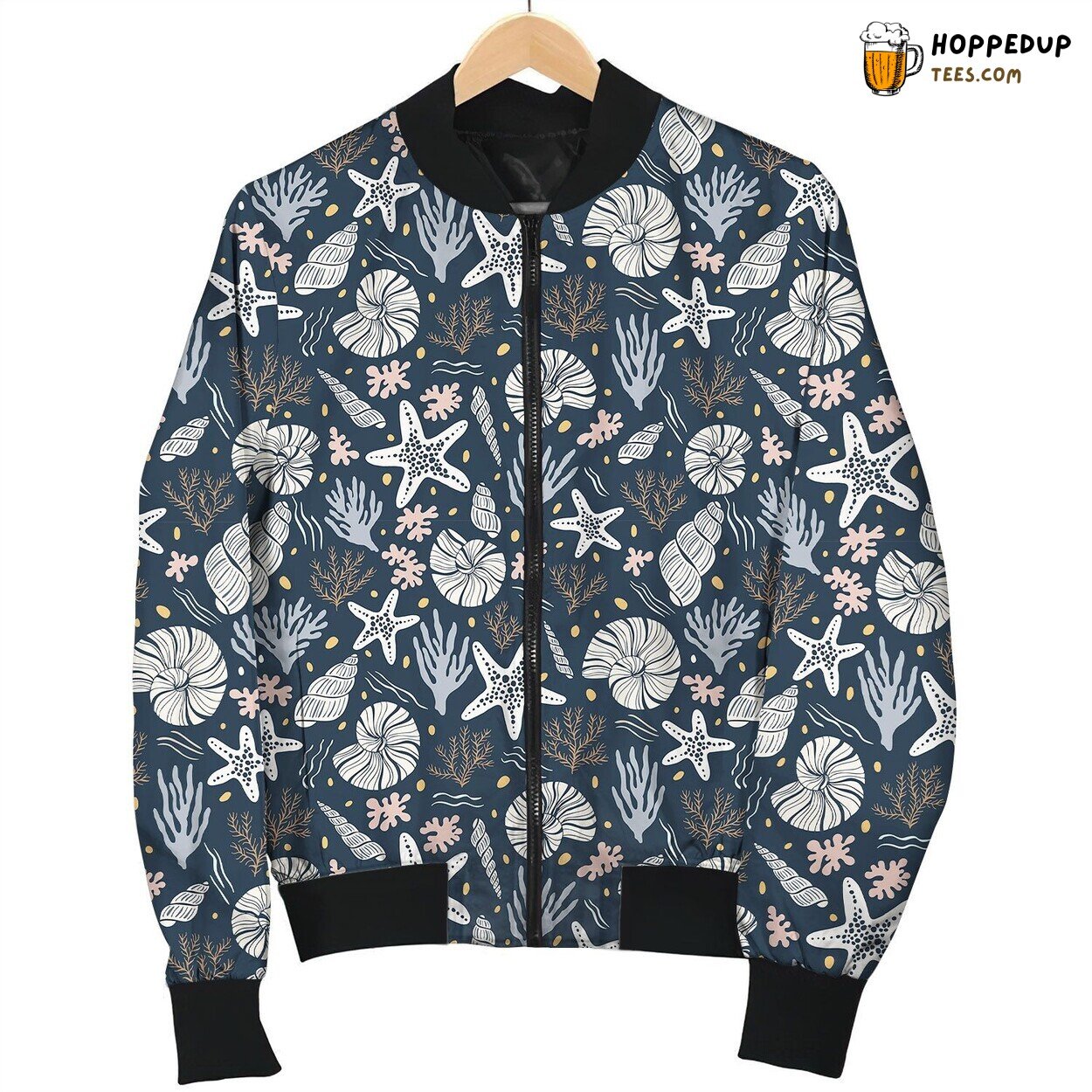 Seaside Coastal Winter Bomber Jacket Artistic Feel Premium Quality
