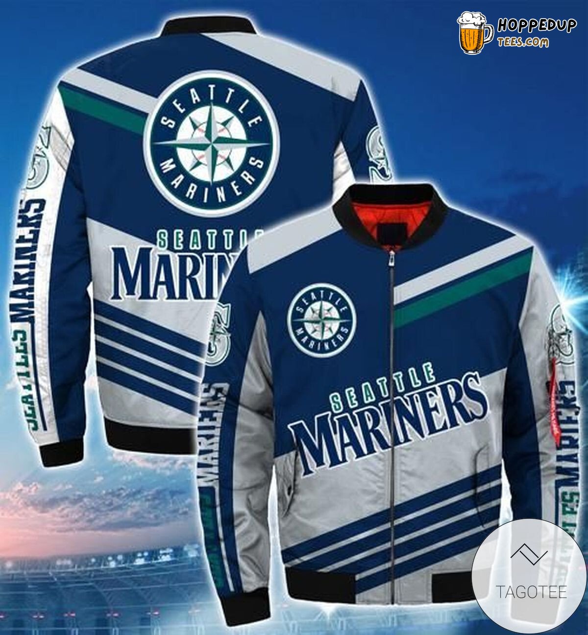 Seattle Mariners MLB Classic Navy Bomber Jacket Enthusiast Wear