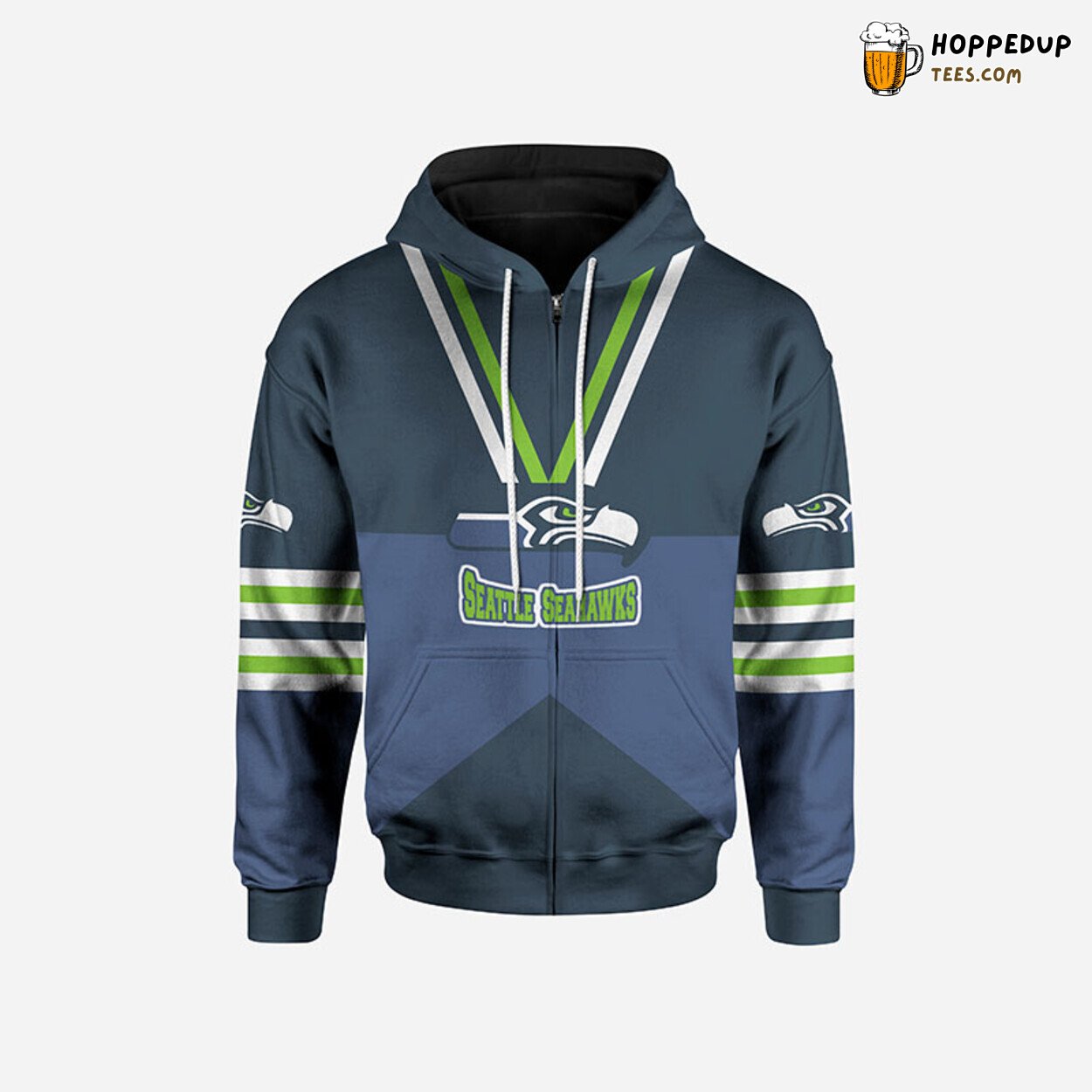 Seattle Seahawks NFL Blue Unisex Distinct Bomber Jacket Look