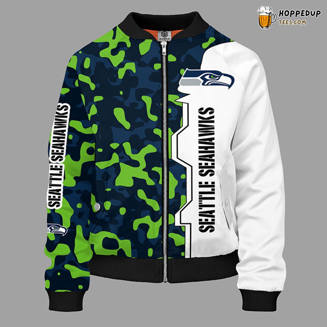 Seattle Seahawks NFL Camouflage Green Unique Bomber Jacket Theme