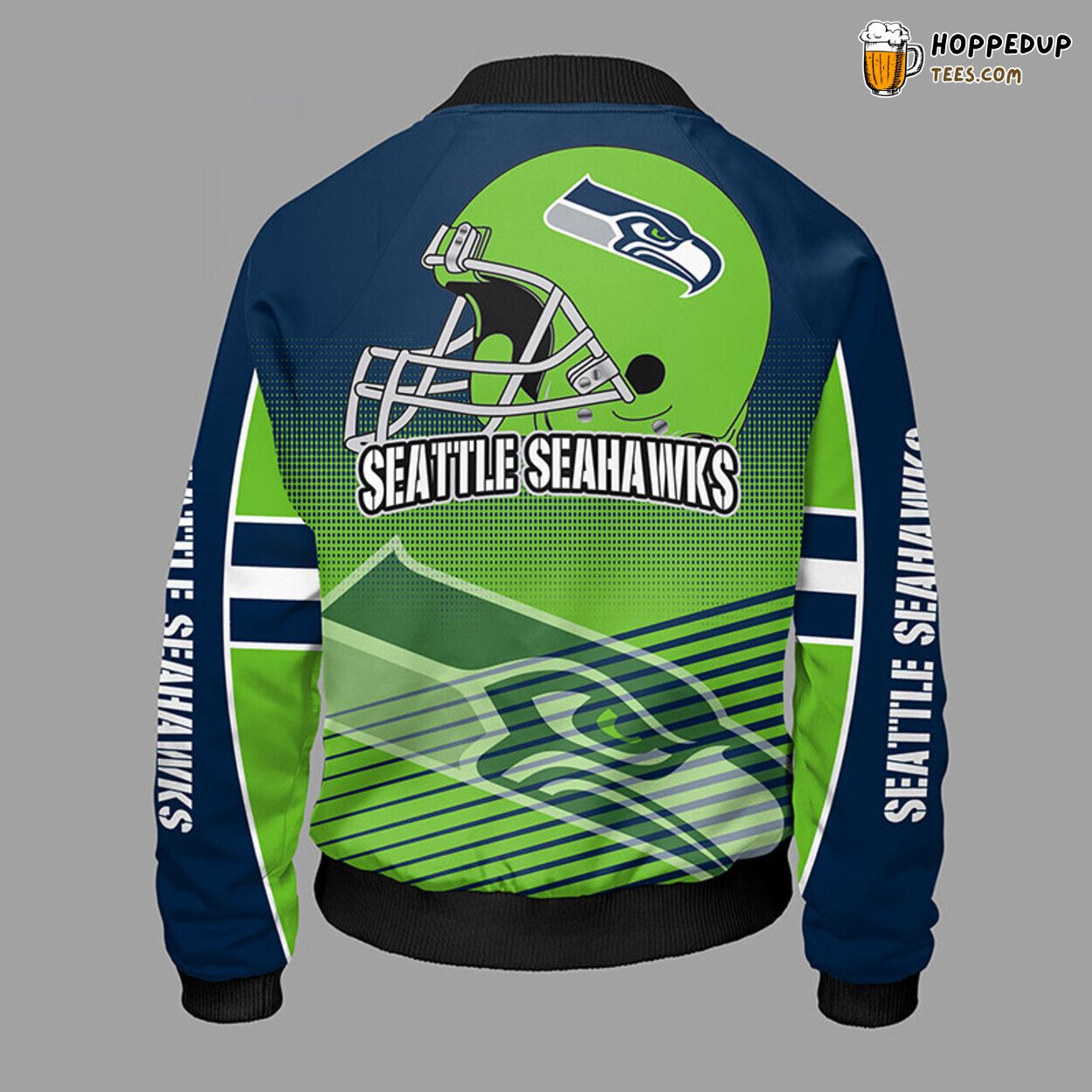 Seattle Seahawks NFL Distinct Green Unisex Bomber Jacket Look