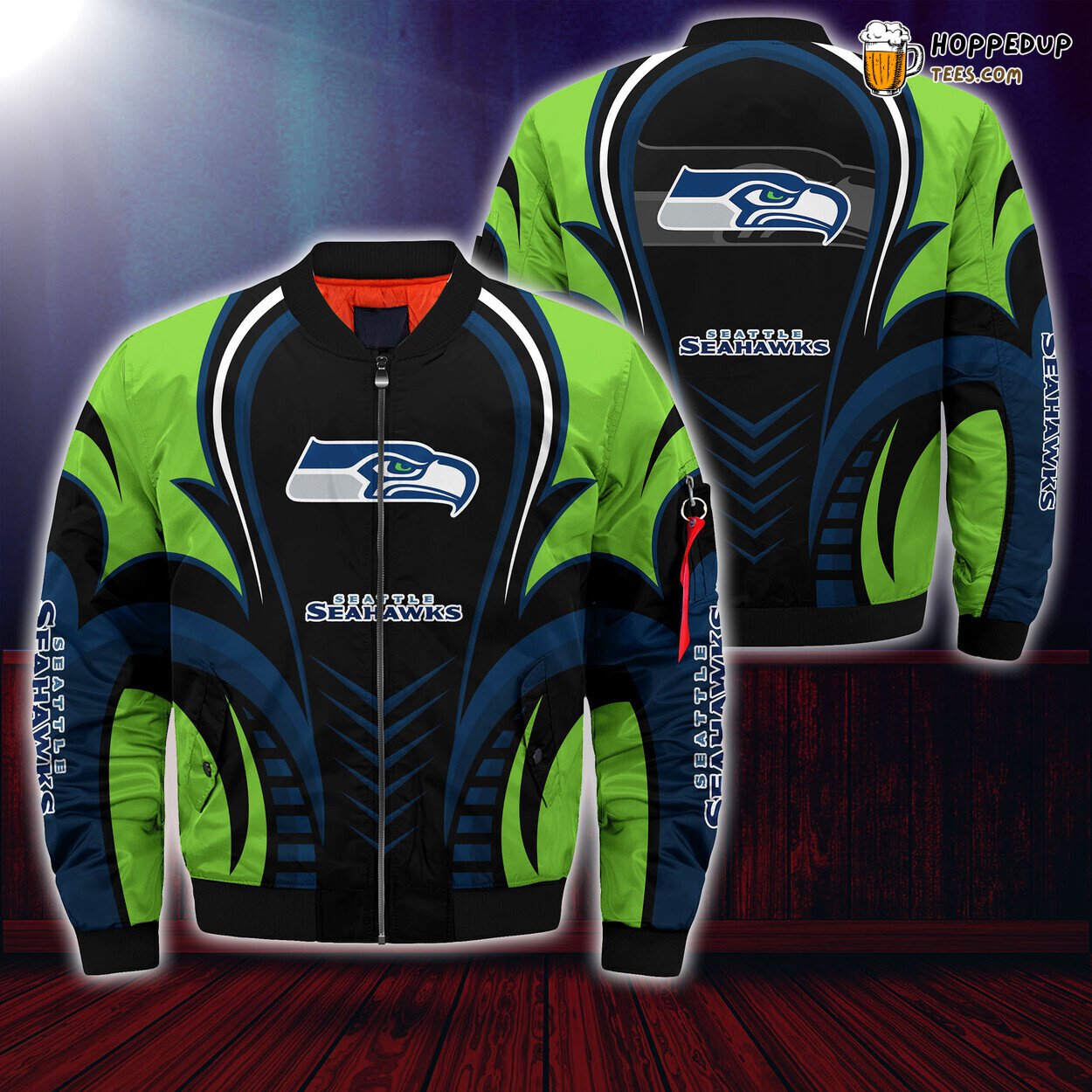 Seattle Seahawks NFL Elite Seasonal Bomber Jacket Collection Design