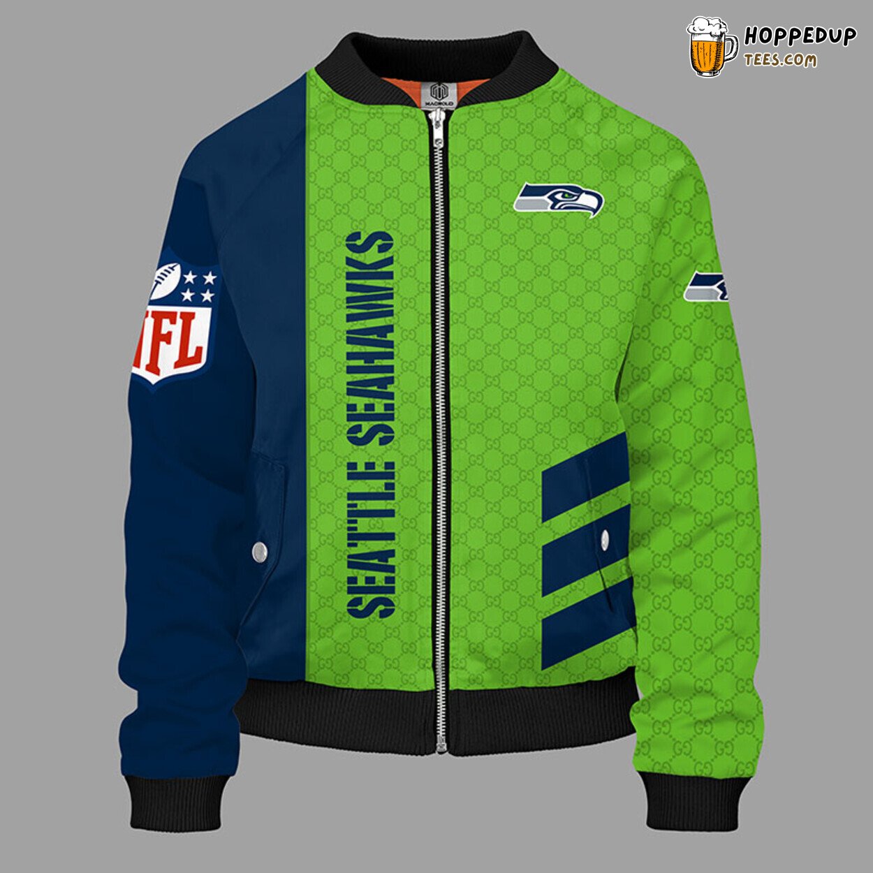 Seattle Seahawks NFL Green Unique Bomber Jacket Distinctive Style