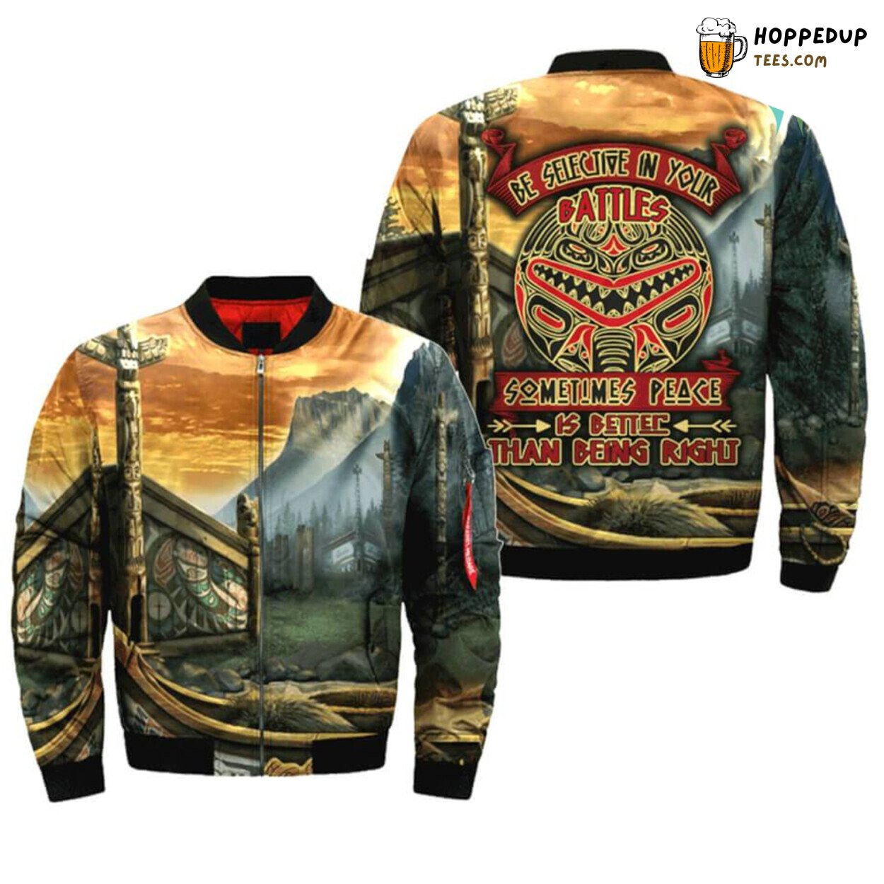 Selective Battles For Peace Over Print Unique Bomber Jacket