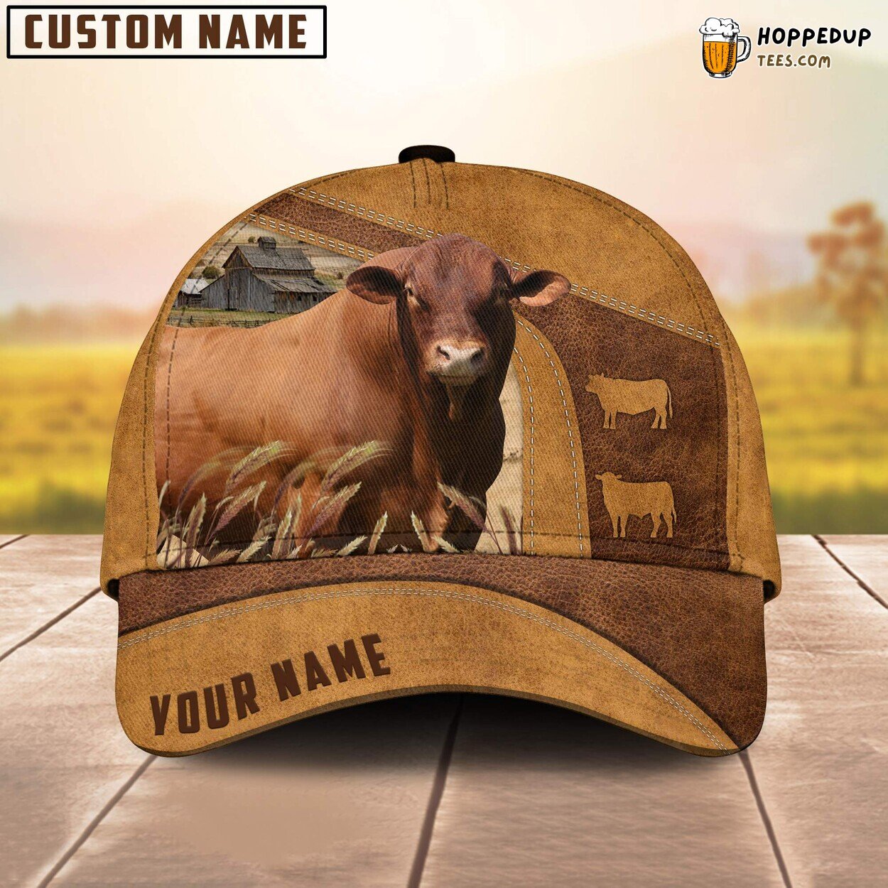 Senepol Cale Personalized 3D Print Cap Farm Lovers Leather Animal