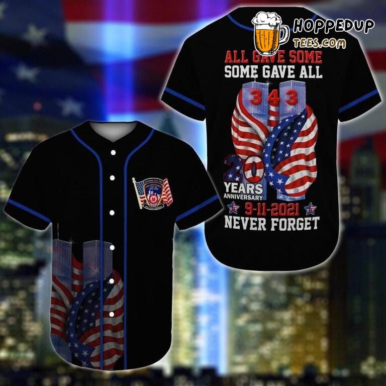 September 11th Tribute Baseball Jersey All Sacrificed Distinctive Look