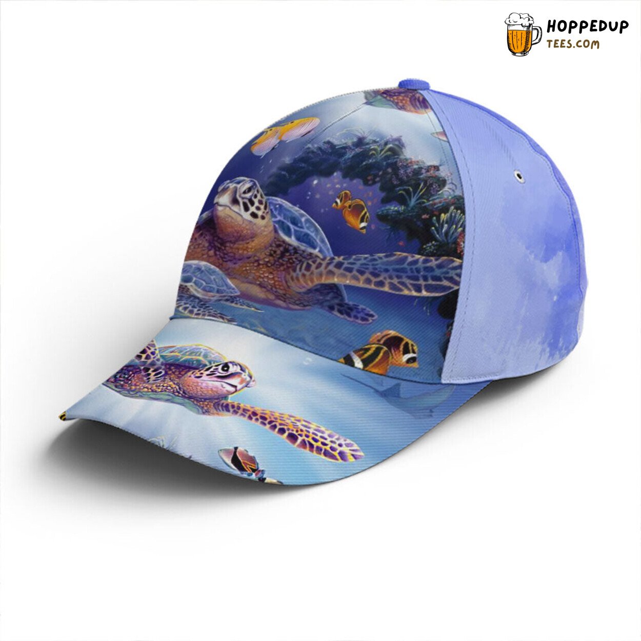 Serene Turtle Ocean Theme Printed Fashion Baseball Cap Design Serene Turtle Ocean Theme Printed Fashion Baseball Cap Design