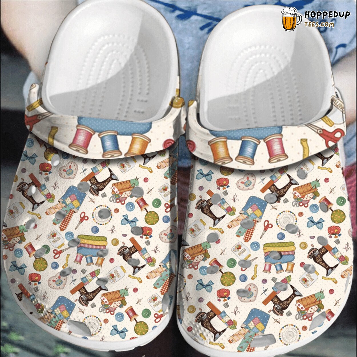 Sewing Quilting Icon Lover Gift Comfortable Rubber Clogs Footwear
