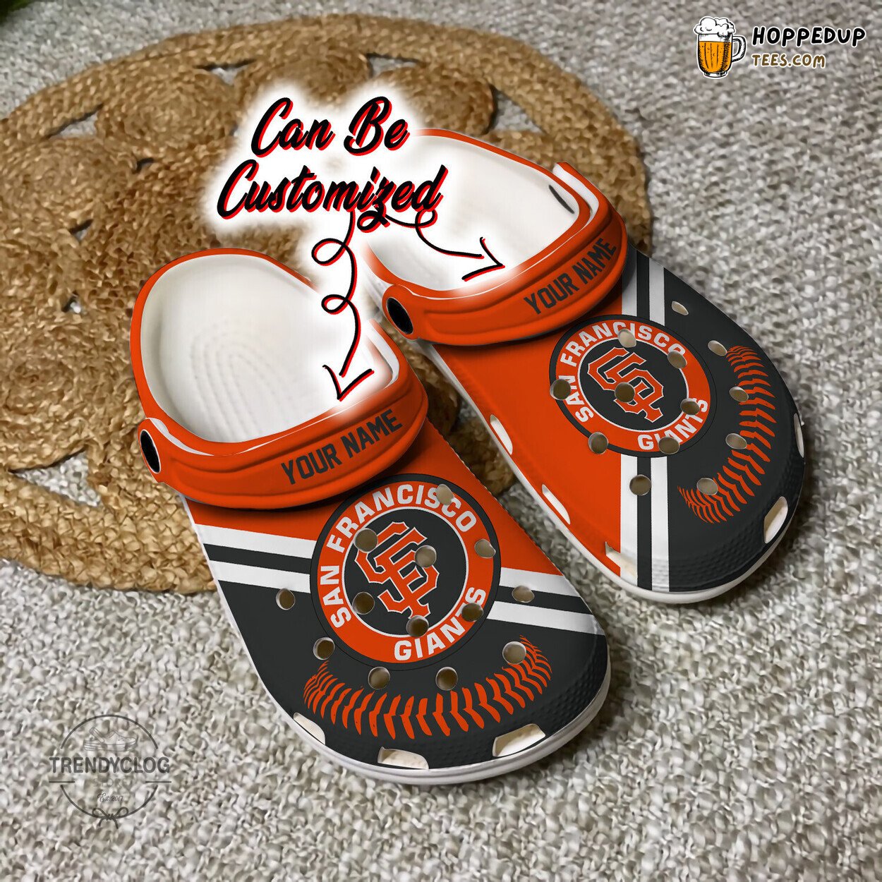 SF Giants Baseball Logo Team Personalized Unique Clog Shoes Design