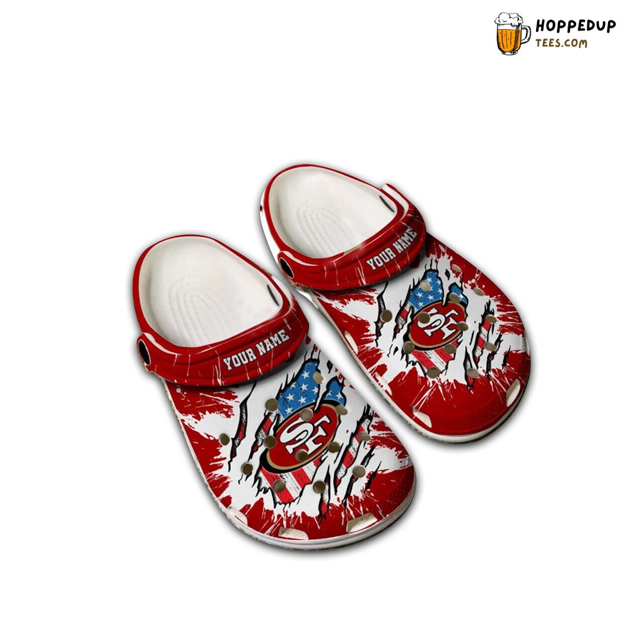 SF49 Personalized 49 Football Themed Comfortable Clog Shoes