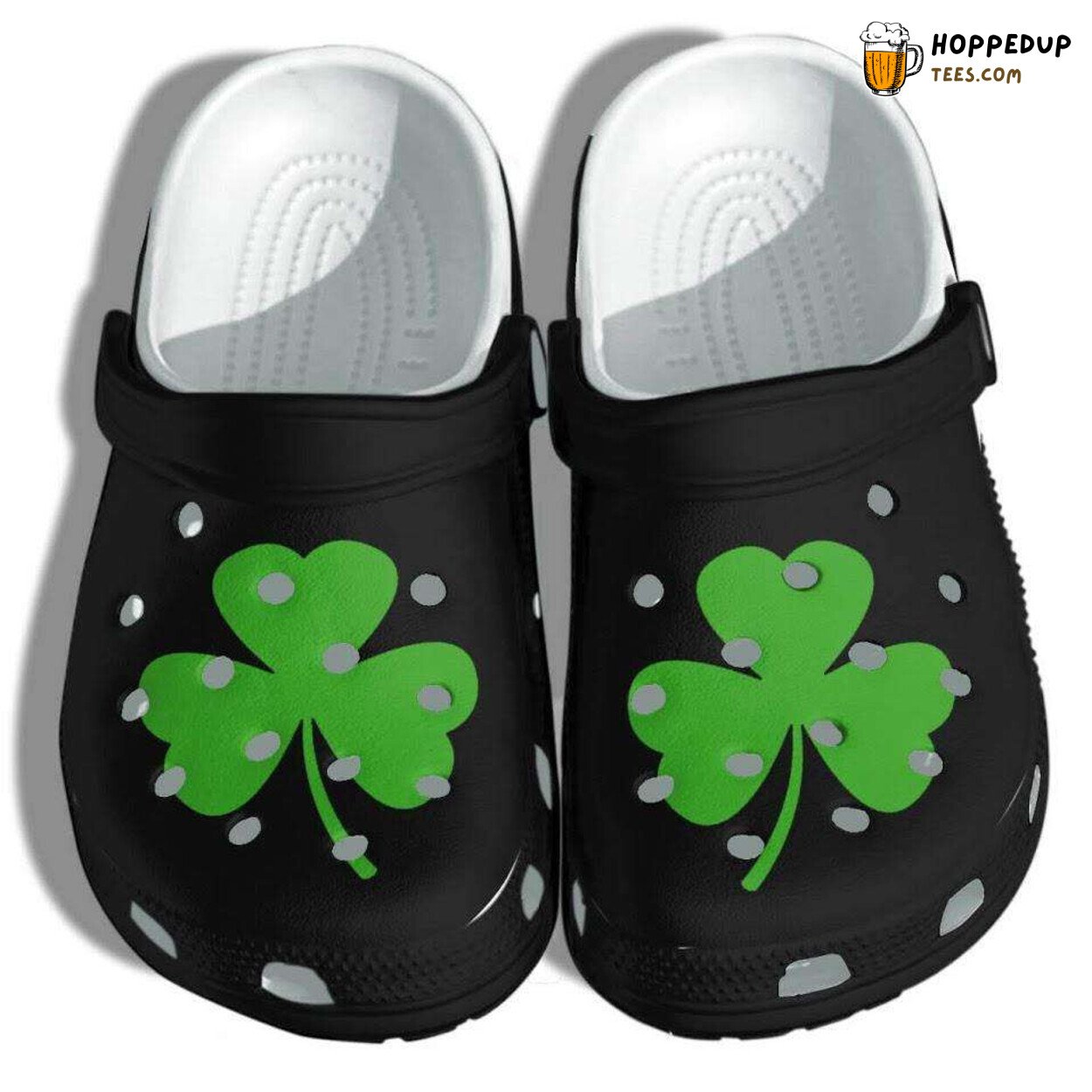 Shamrock Clover Lucky Flower Irish Patricks Day Clog Shoes