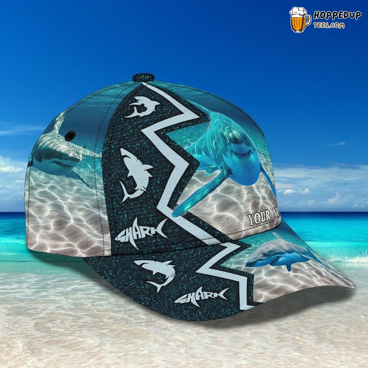 Shark Classic 3D Cap Personalized Name Unique Premium Design Series