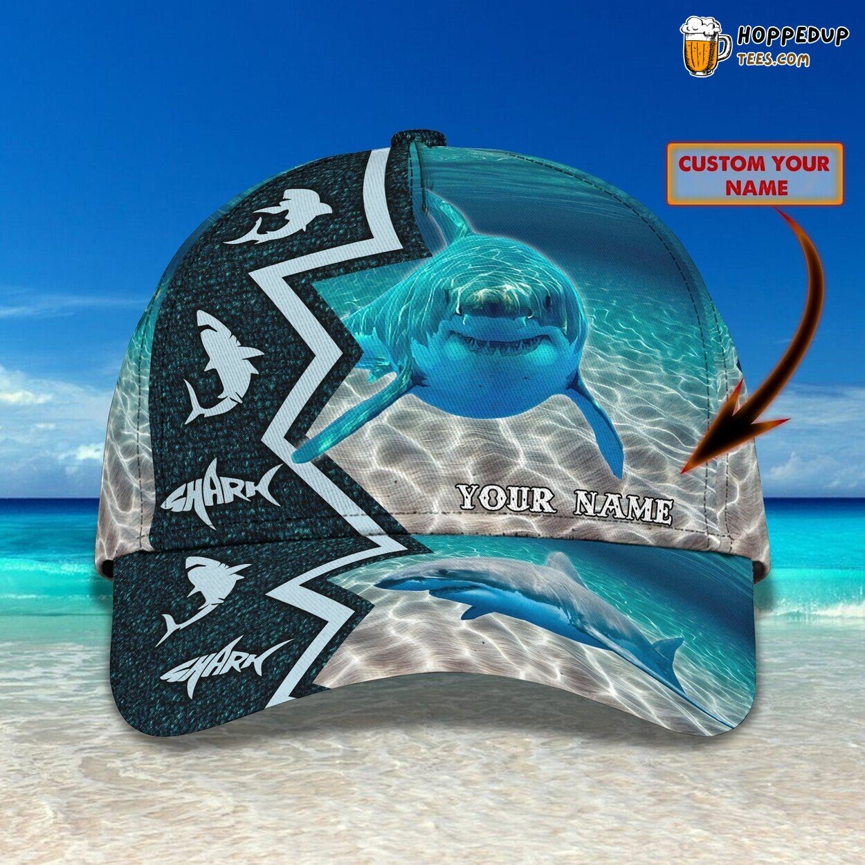 Shark Classic 3D Cap Personalized Name Unique Premium Design Series