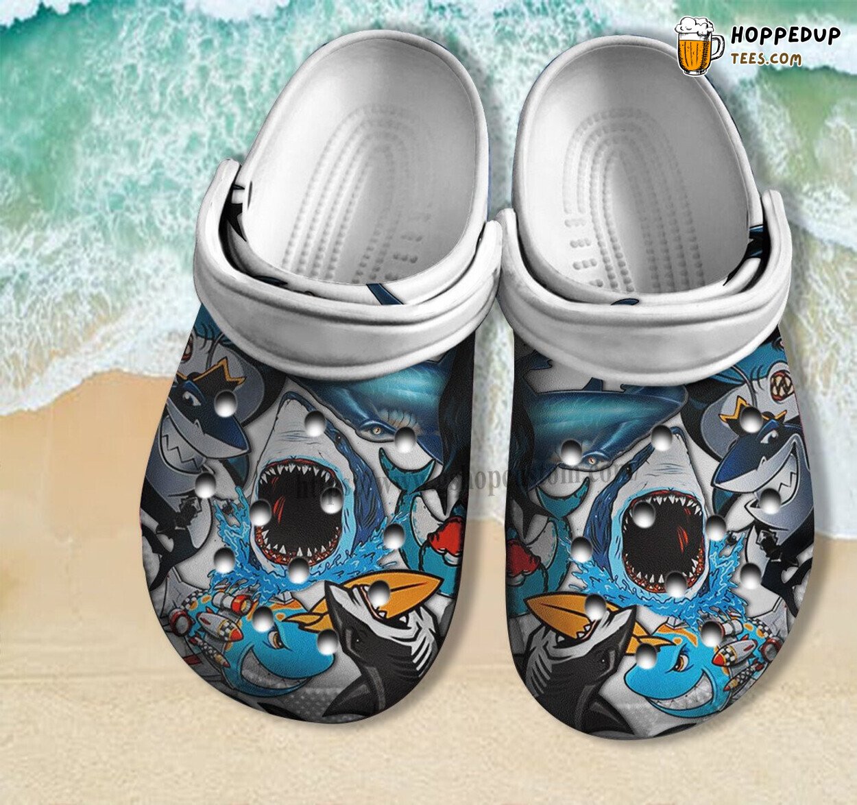 Shark Club Ocean Beach Men Father Day Shark Lover Clogs