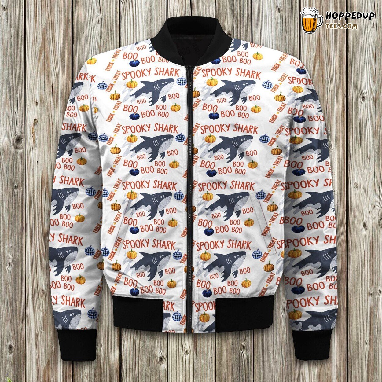 Shark Halloween Shark Bomber Jacket