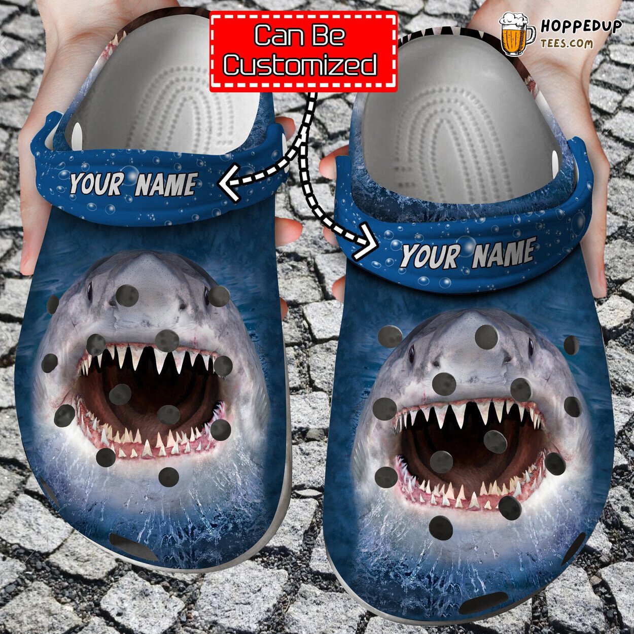 Shark Mouth Custom Design Comfortable Clogs Marine Inspired Footwear