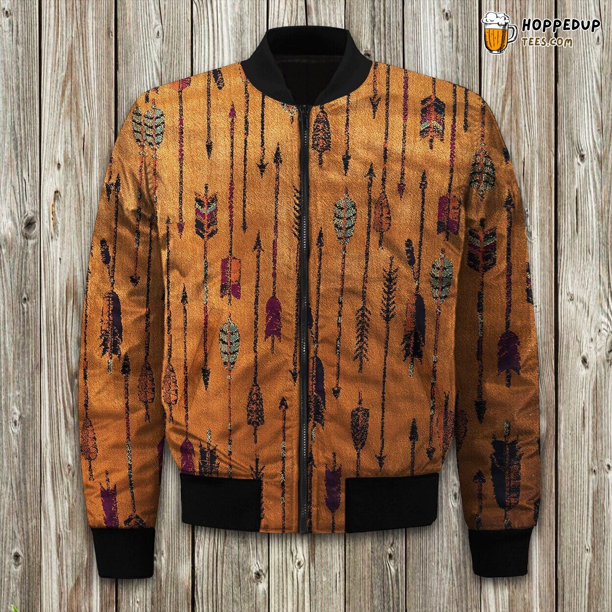 Sharp Arrow Design Winter Bomber Jacket Precision Target Fashion Touch