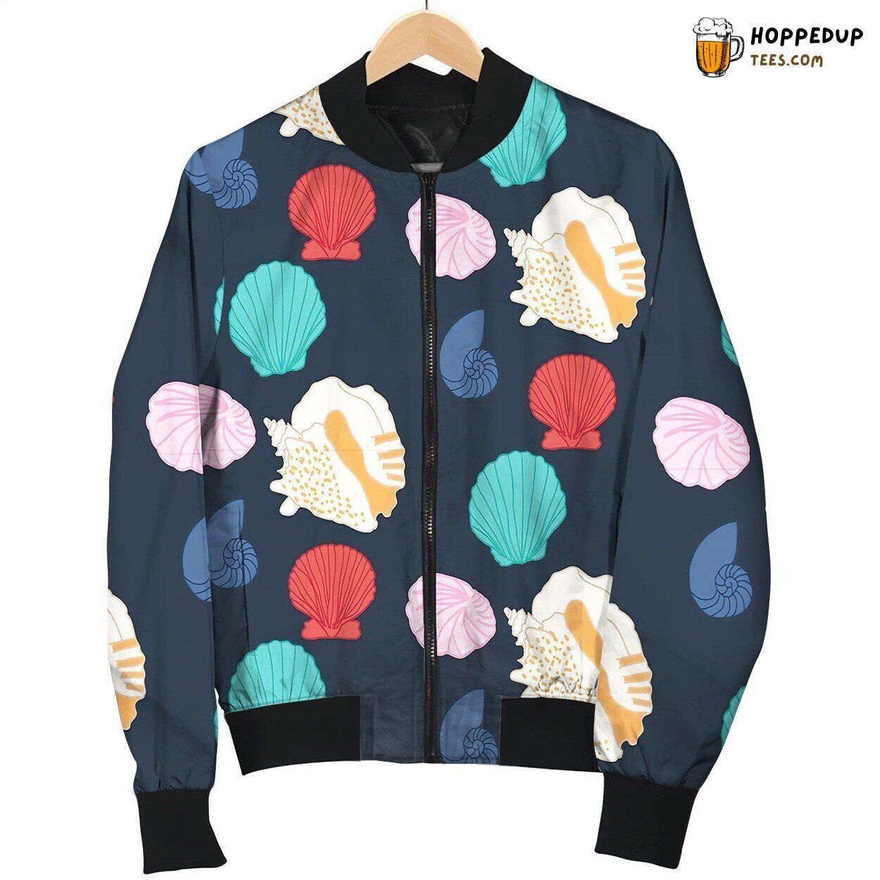 Shell Pattern By Courtney Graben Bomber Jacket