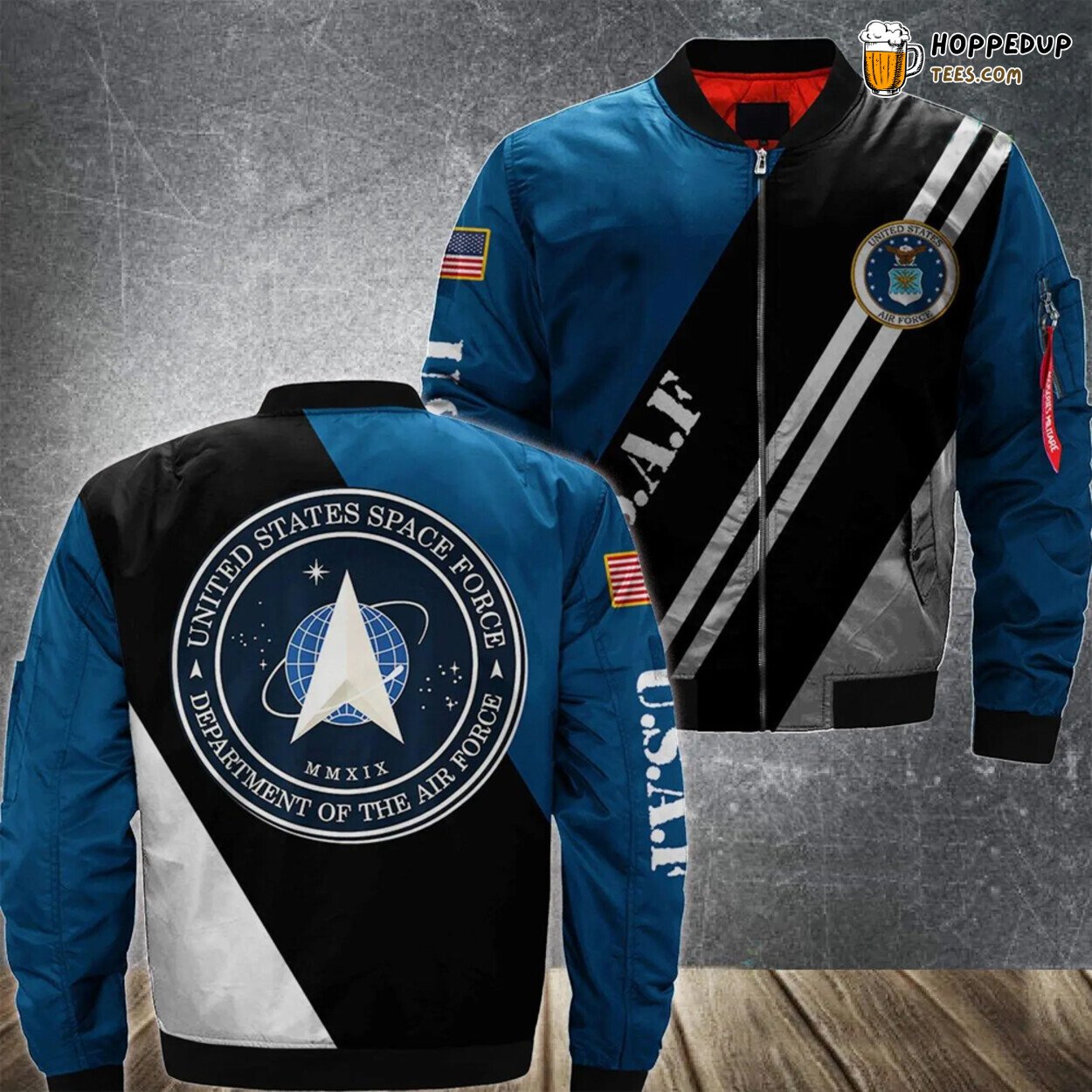 Sheppard Base USSF Astronaut Military Spaceship Air Force Bomber Jacket
