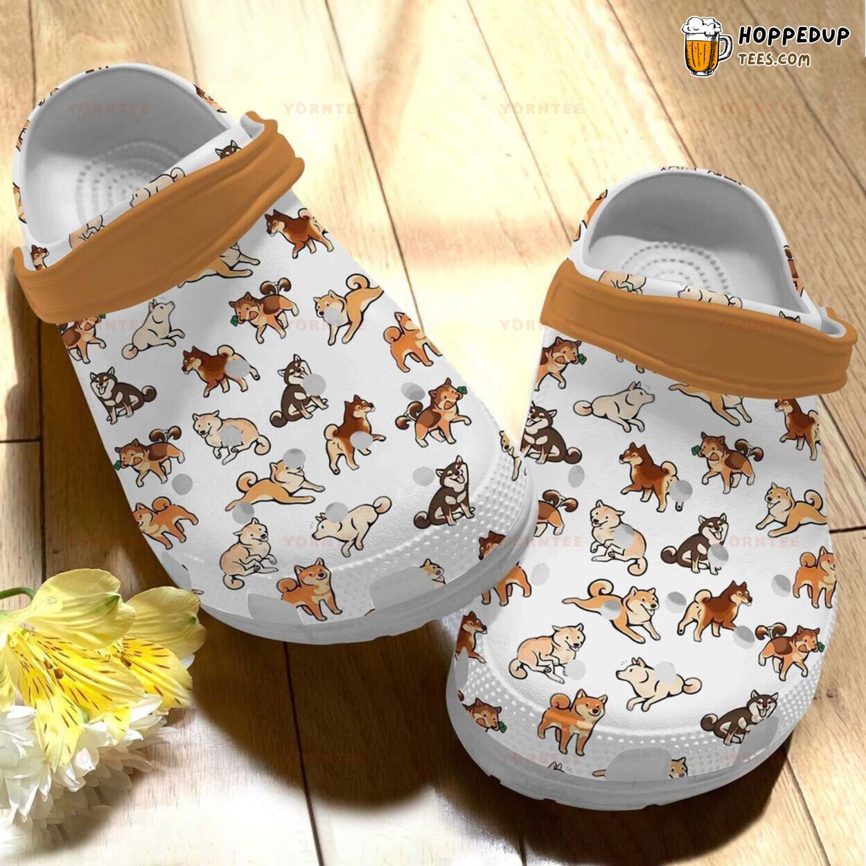 Shiba Inu Lover Gift Rubber Clog Shoes Comfy Footwear