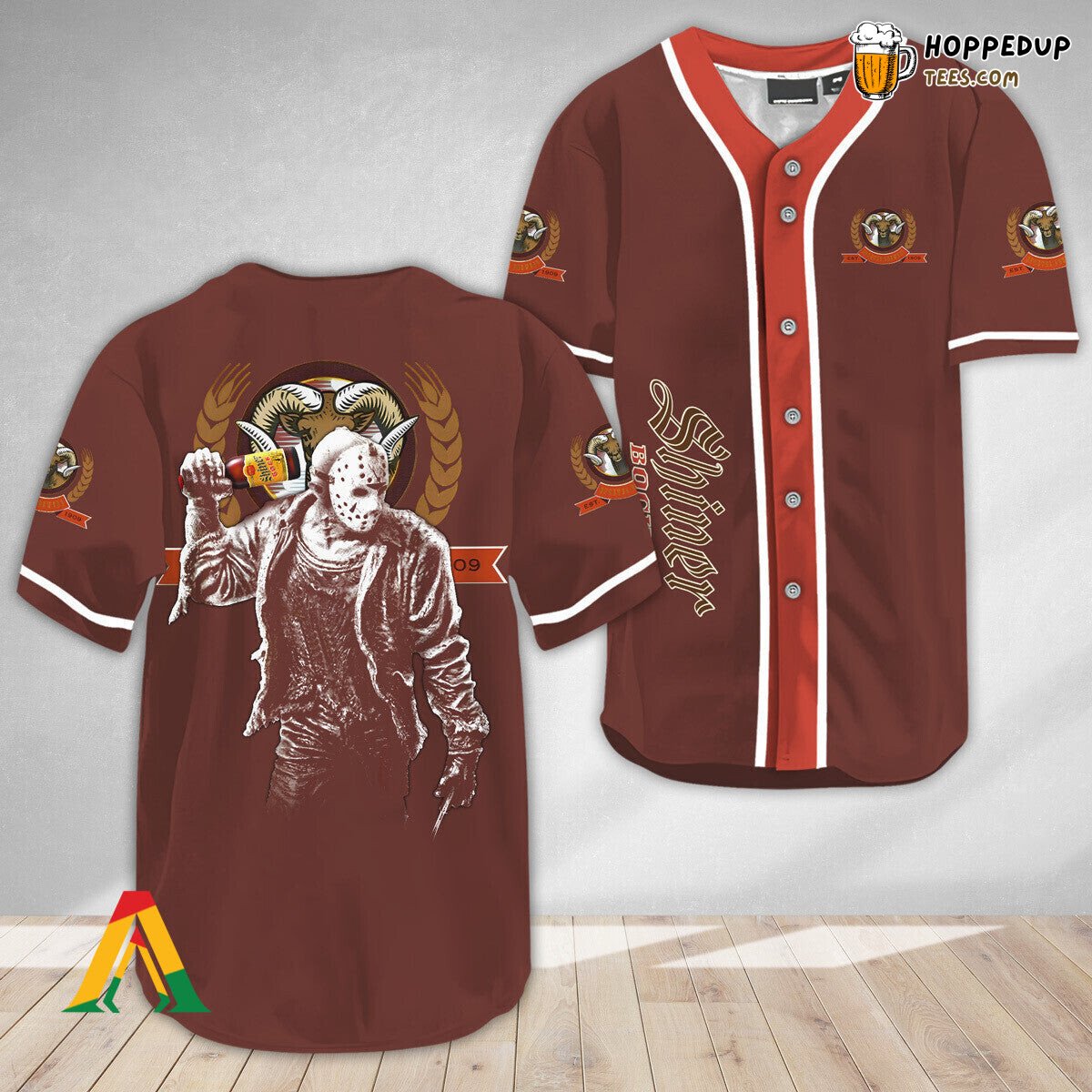Shiner Bock Beer Jason Voorhees Horror Unique Baseball Jersey Theme
