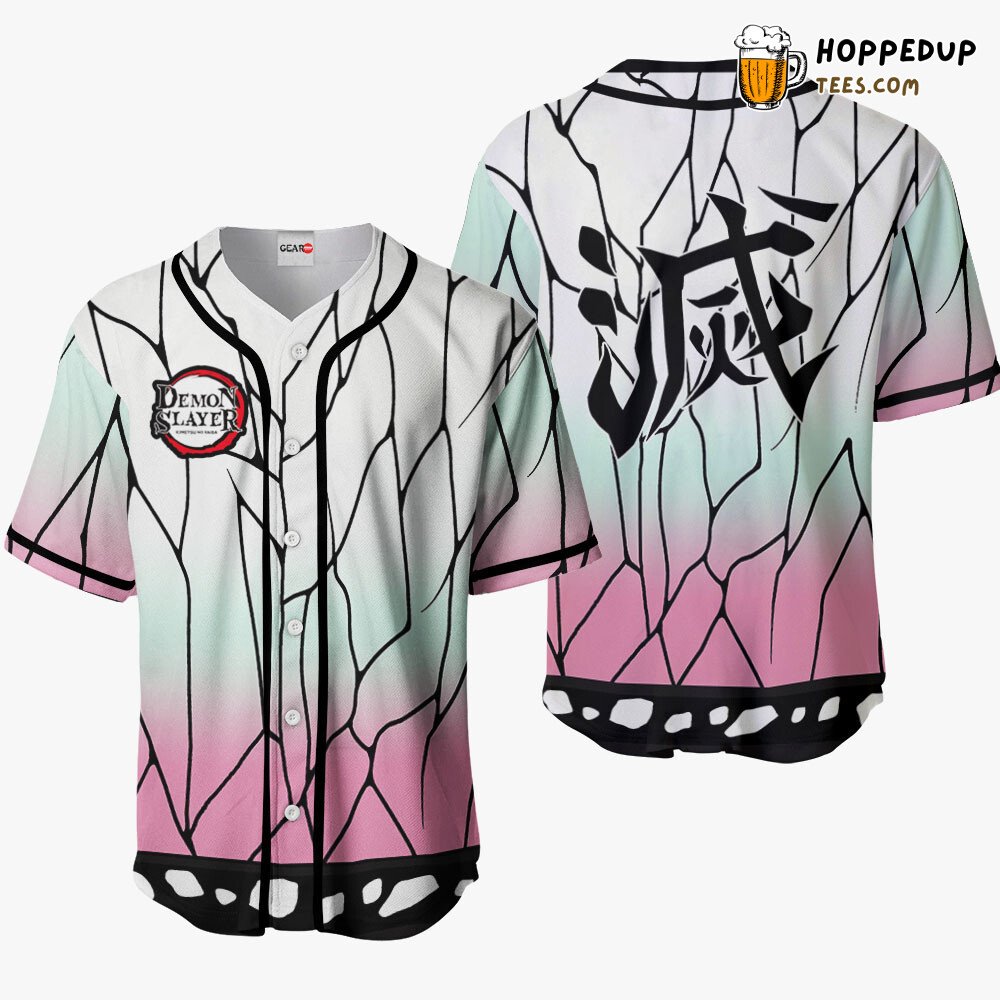 Shinobu Anime Inspired Baseball Jersey Shirts Unique Costume Design Style Shinobu Anime Inspired Baseball Jersey Shirts Unique Costume Design Style