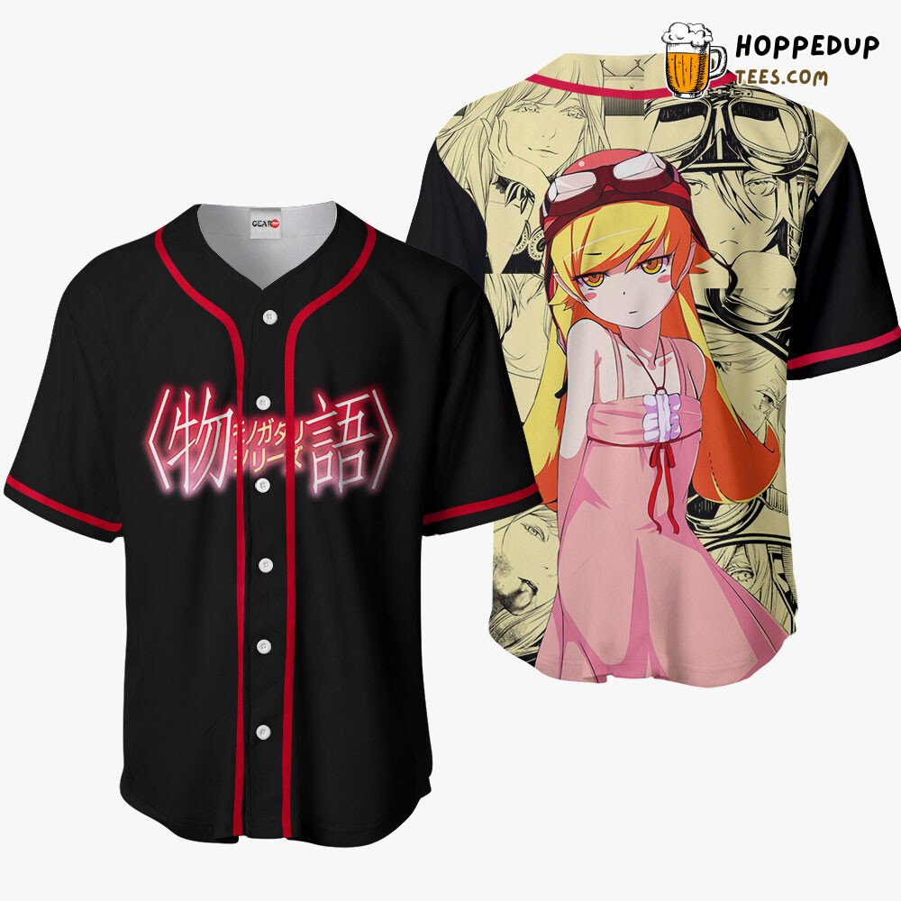Shinobu Oshino Distinctive Anime Baseball Jersey Shirt Unique Design