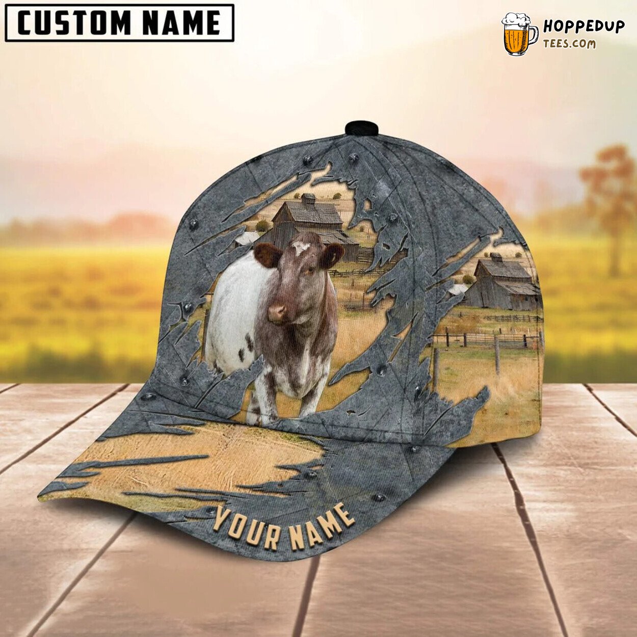 Shorthorn Cow 3D Custom Print Classic Cap Ideal Farmer Wear Gift Top Quality Shorthorn Cow 3D Custom Print Classic Cap Ideal Farmer Wear Gift Top Quality