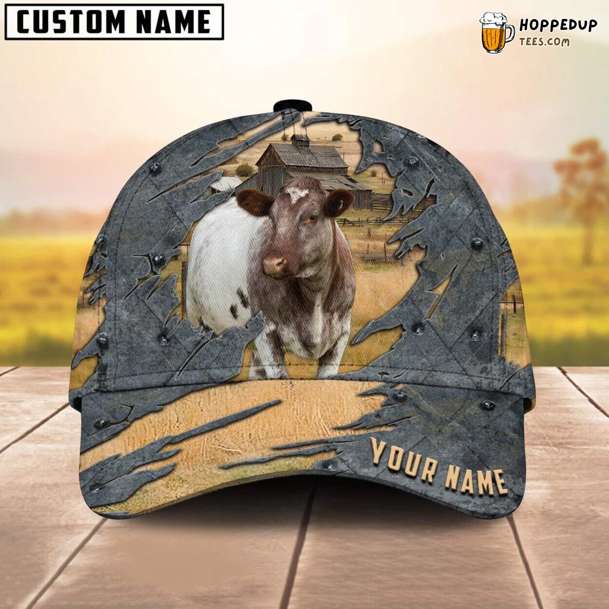 Shorthorn Cow 3D Custom Print Classic Cap Ideal Farmer Wear Gift Top Quality