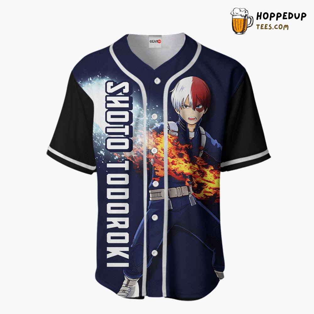 Shoto Todoroki Unique Design Anime Baseball Jersey Distinctive Collection