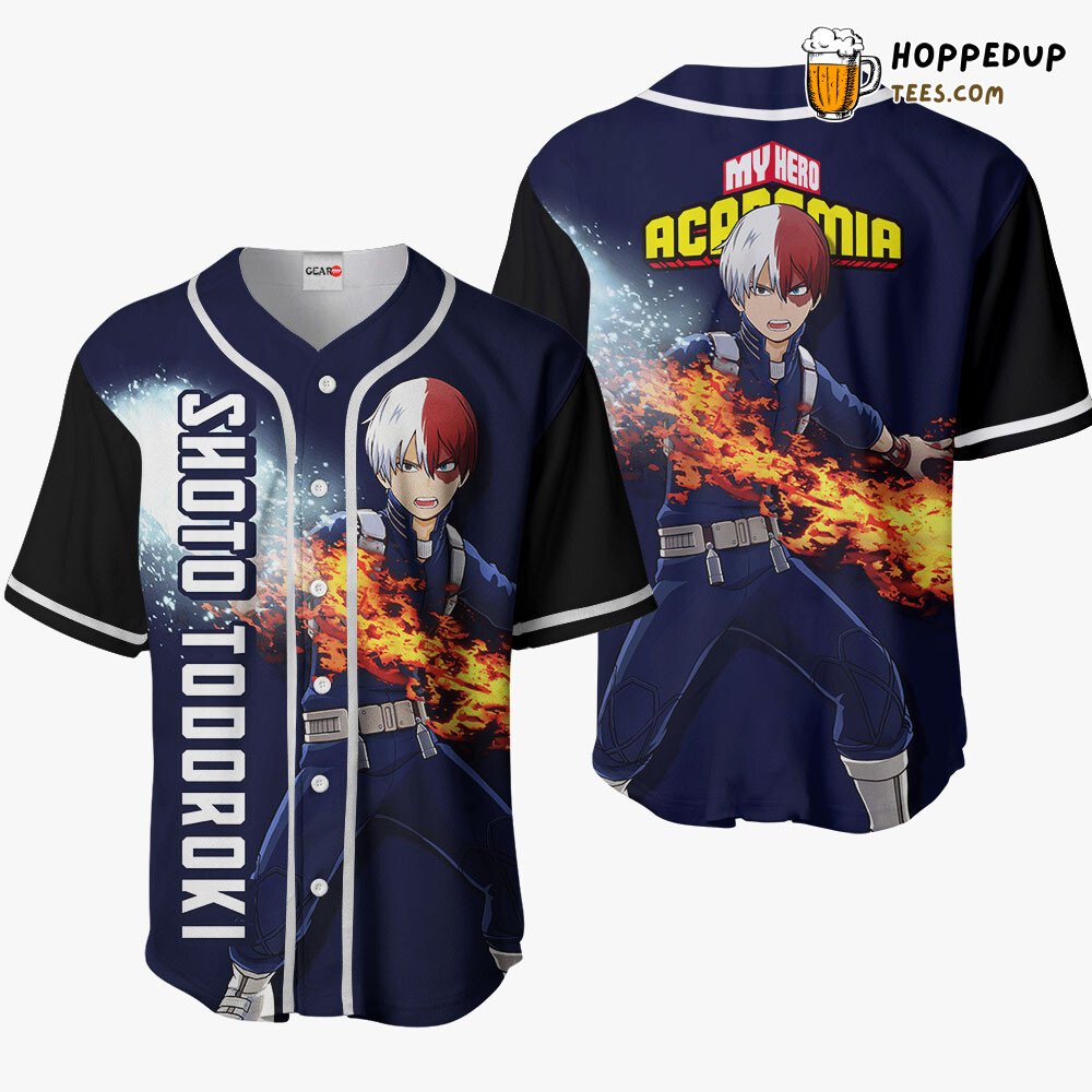 Shoto Todoroki Unique Design Anime Baseball Jersey Distinctive Collection Shoto Todoroki Unique Design Anime Baseball Jersey Distinctive Collection