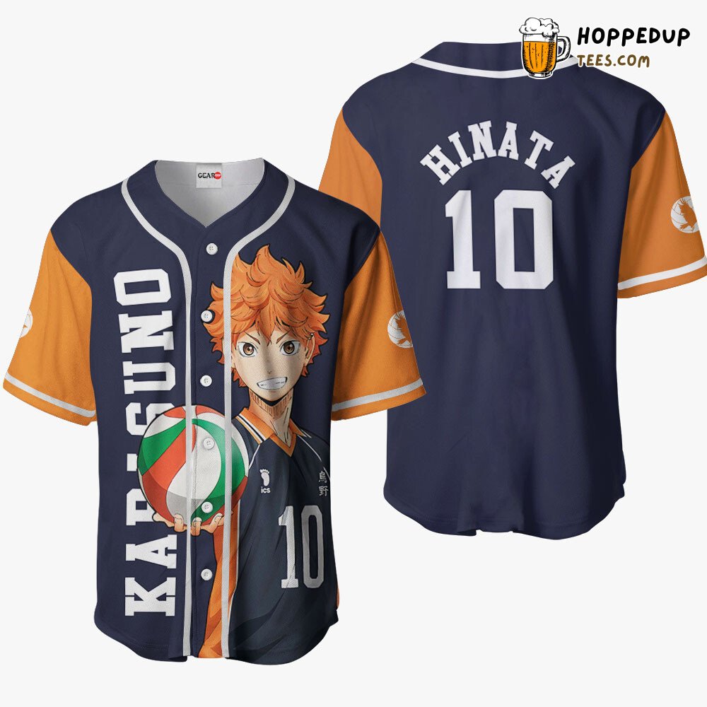Shoyo Hinata Distinctive Anime Baseball Jersey Unique Collection Design Shoyo Hinata Distinctive Anime Baseball Jersey Unique Collection Design