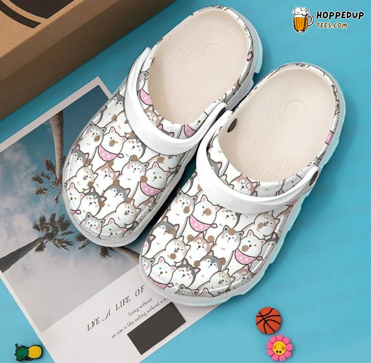 Siberian Husky Cute Huskies Lover Gift Comfy Rubber Clog Footwear