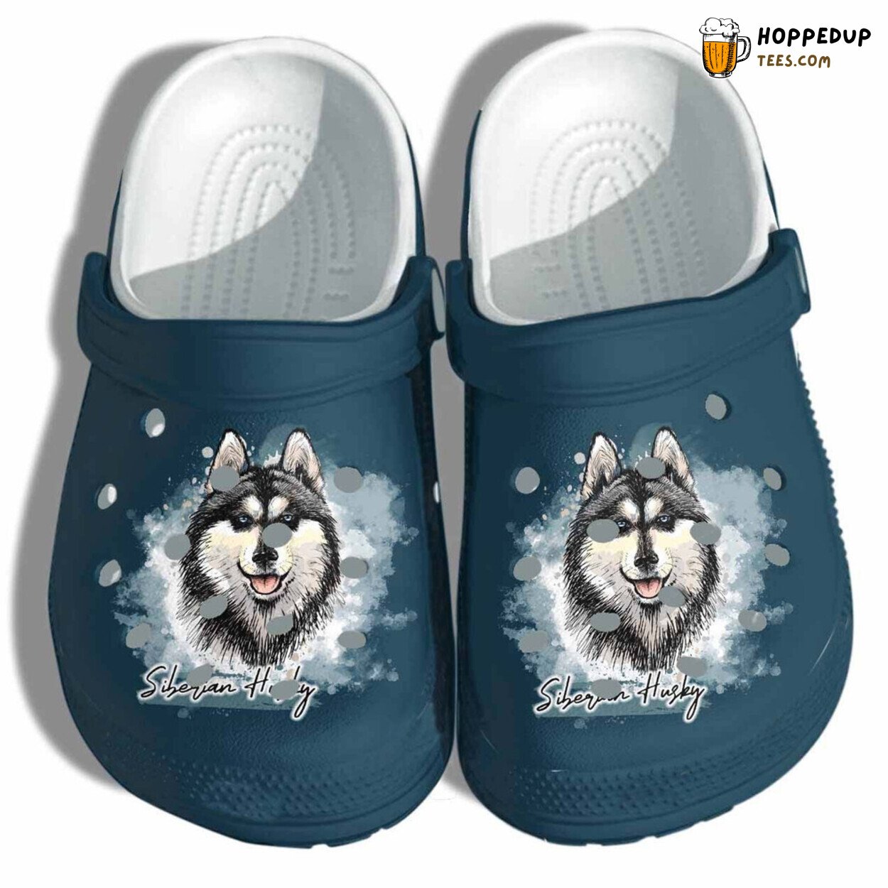 Siberian Husky Lover Gift Comfy Rubber Clog Shoes Unique Design