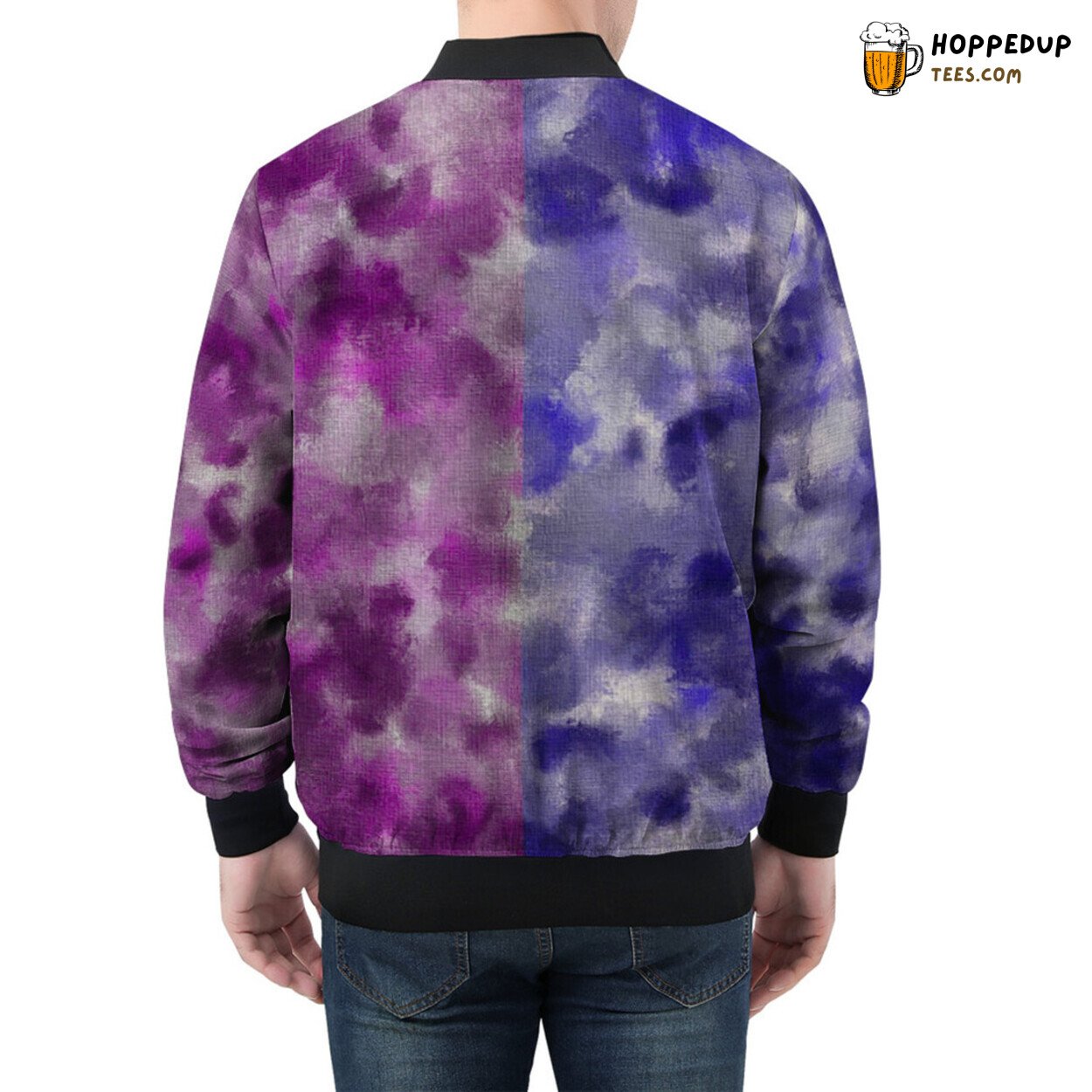 Sides Camouflage Patterns Elevate Men’s Bomber Jacket Look