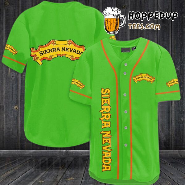 Sierra Nevada Beer Green Theme Baseball Jersey Unique Design Wear