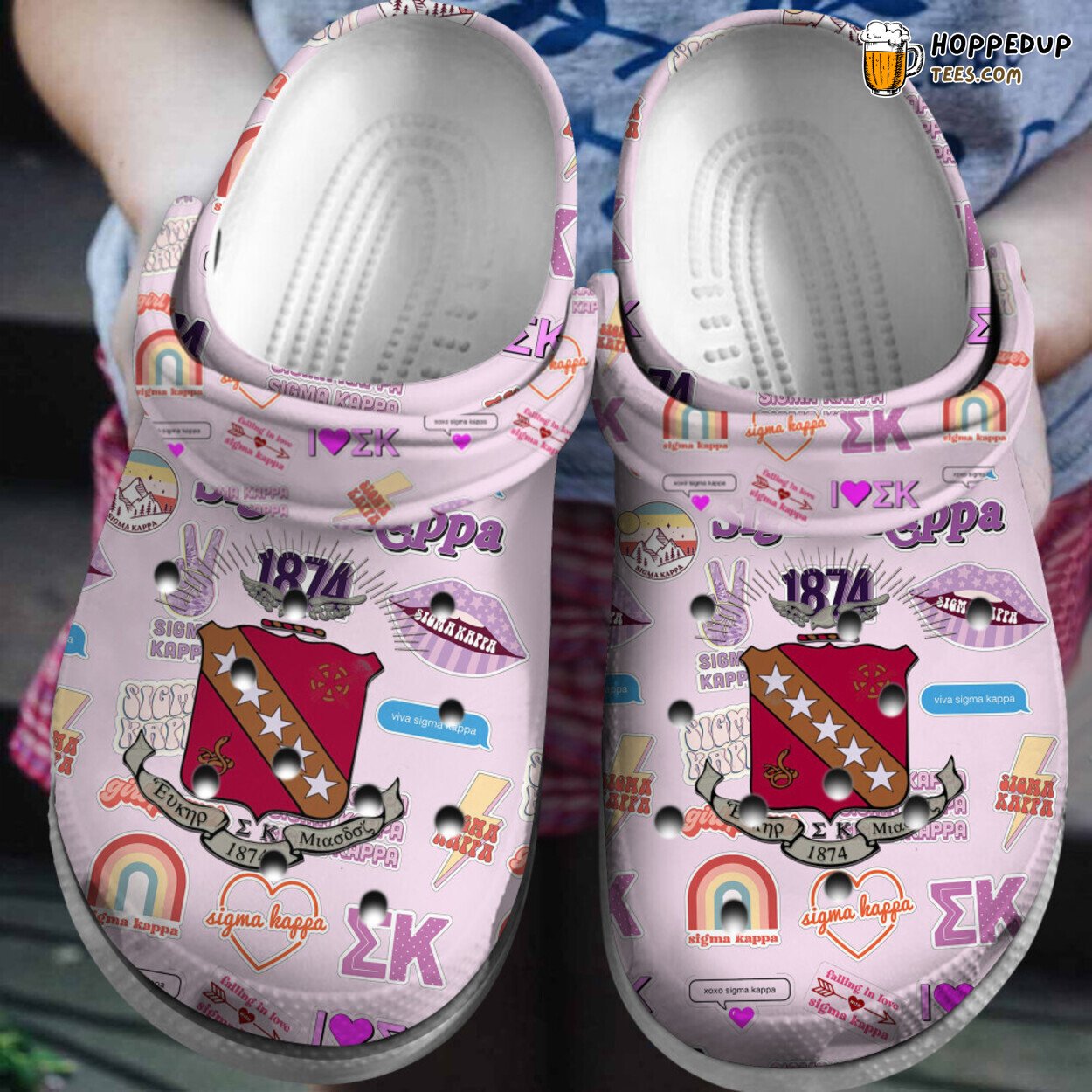 Sigma Kappa Classic Themed Comfortable Unique Clogs Shoes Design