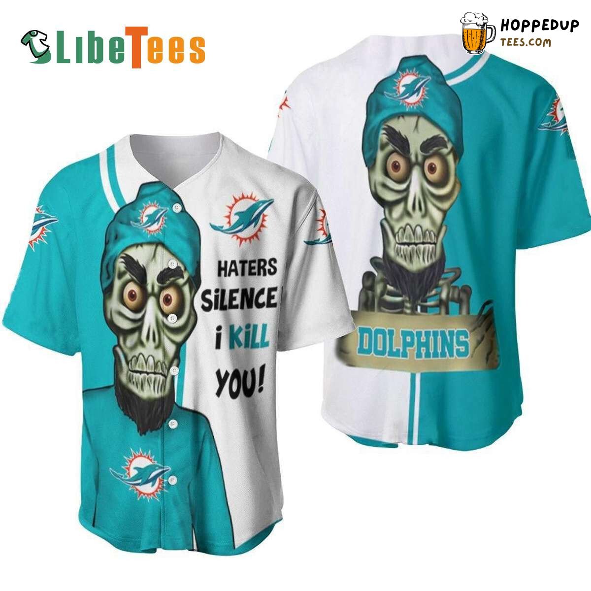 Silence Haters Graphic Miami Dolphins Baseball Jersey Silent Gift