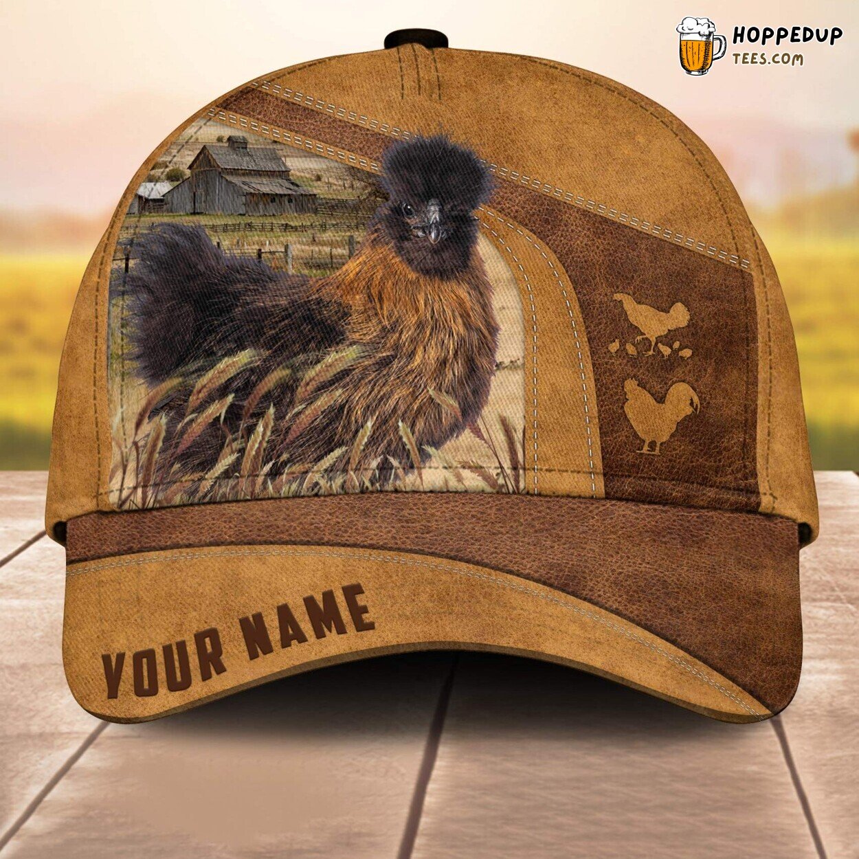 Silkies Chicken Custom 3D All Over Print Baseball Cap Farm Lovers Animal