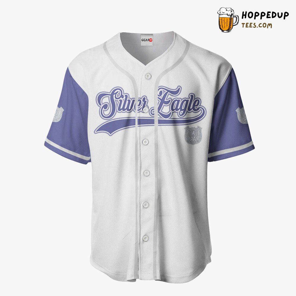 Silver Eagle Anime Baseball Jersey Shirt Distinctive Unique Style