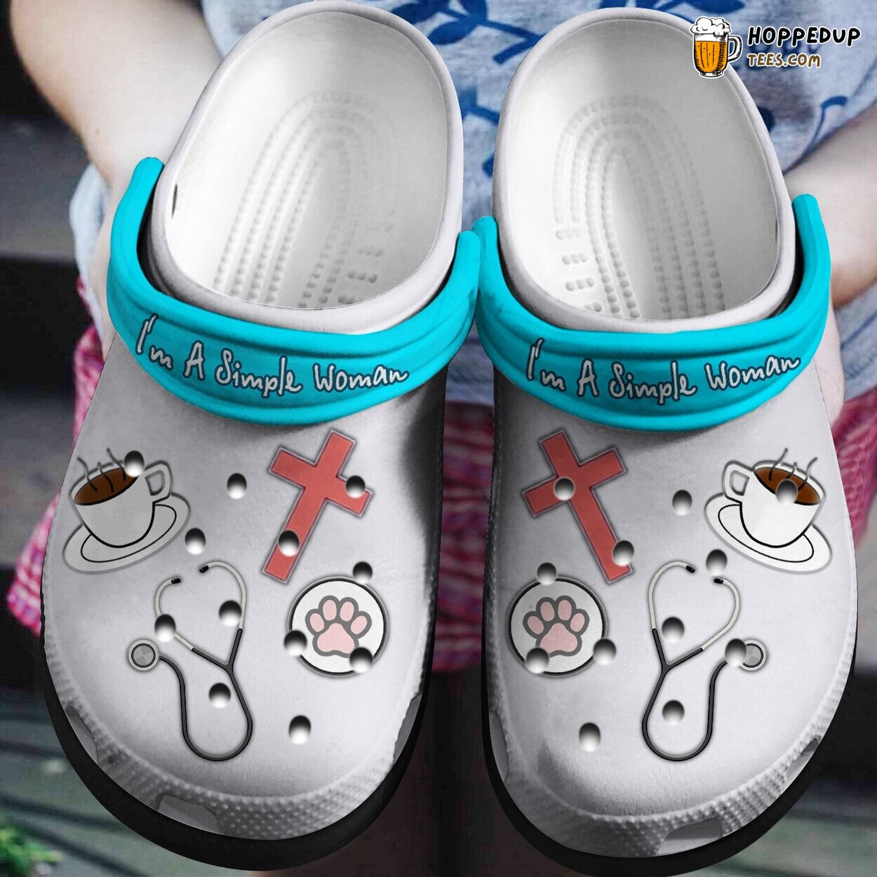 Simple Woman Nurse Life Cute Cat Theme Clogs Healthcare Professional Gift