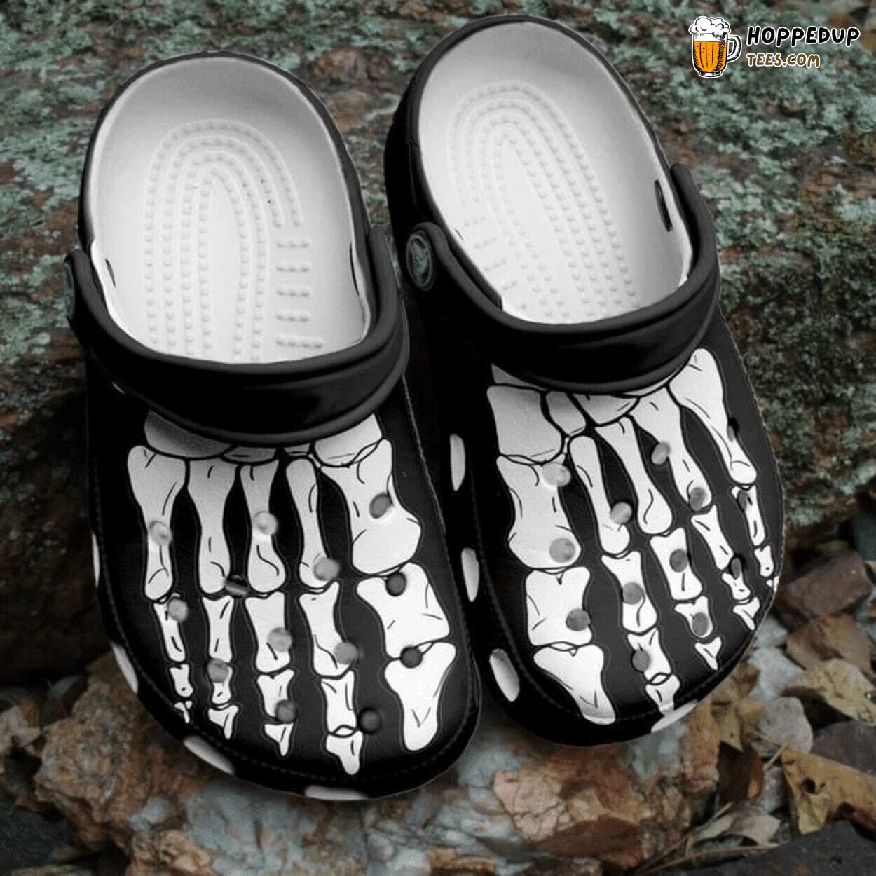 Skeleton Feet Halloween Inspired Classic Comfortable Clogs Shoes