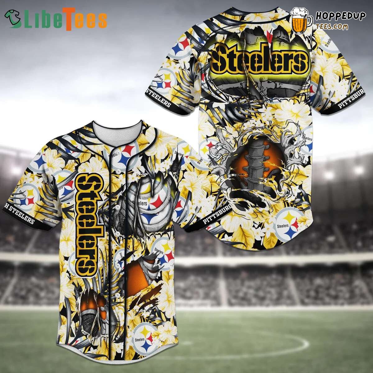 Skellington Steelers Baseball Jersey Perfect Gifts For Your Loved Ones Jersey Shirt