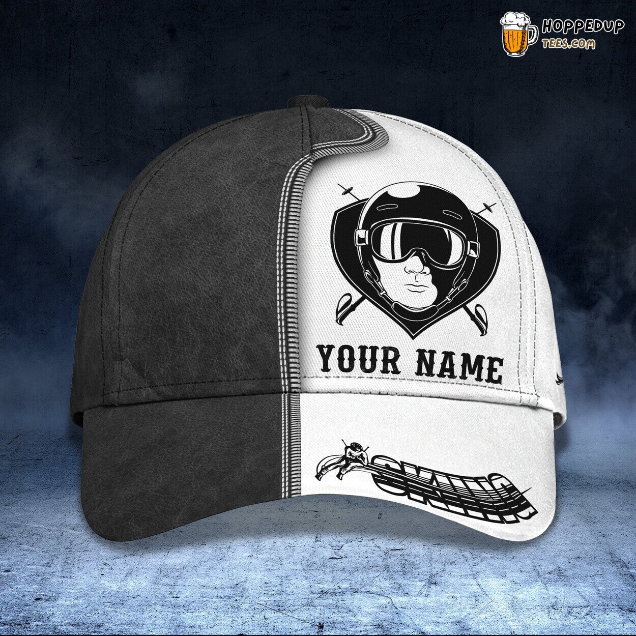 Skiing1 3D Cap Personalized Name Design Style Premium Collection