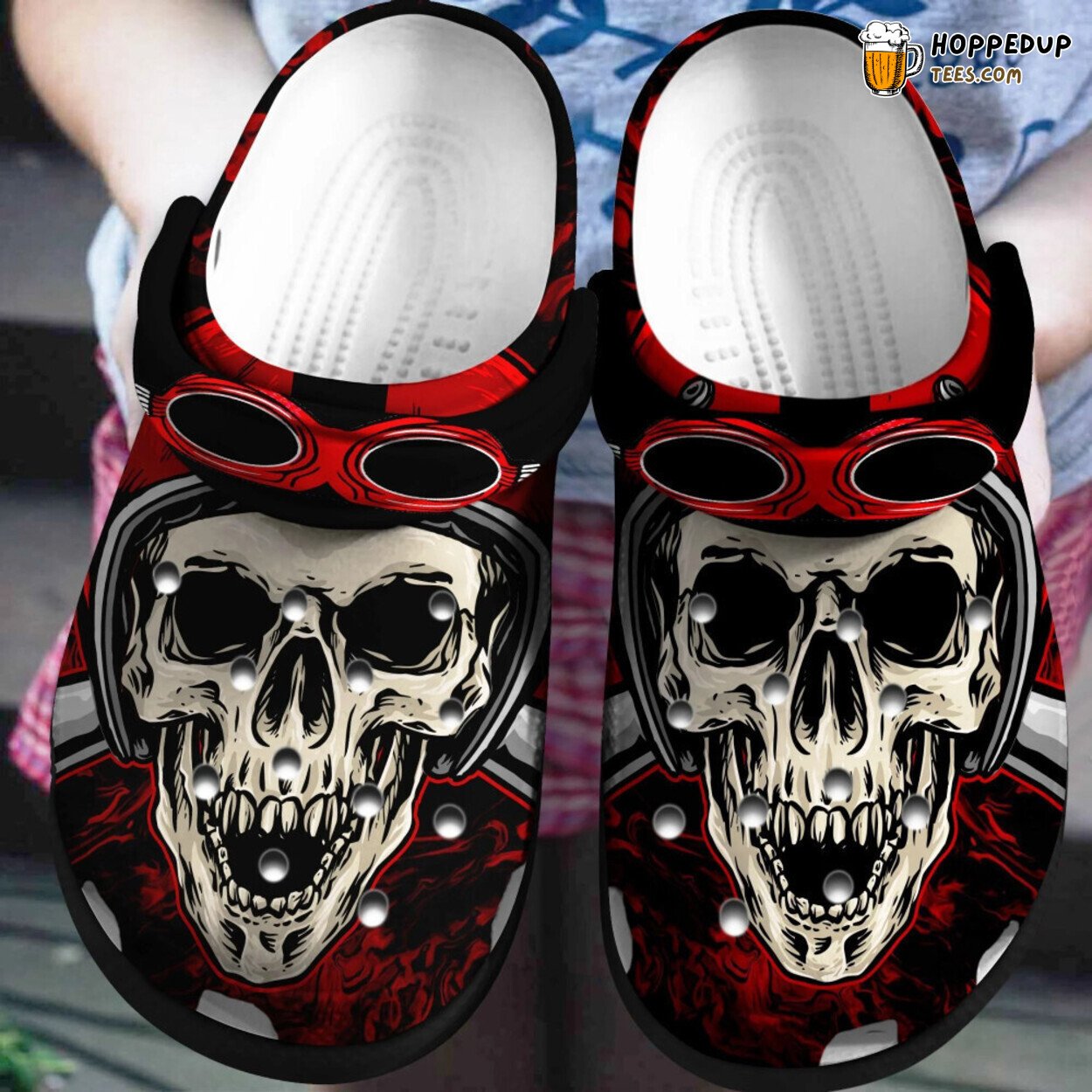 Skull And Sun Glasses A124 Lover Gift Comfortable Rubber Clogs