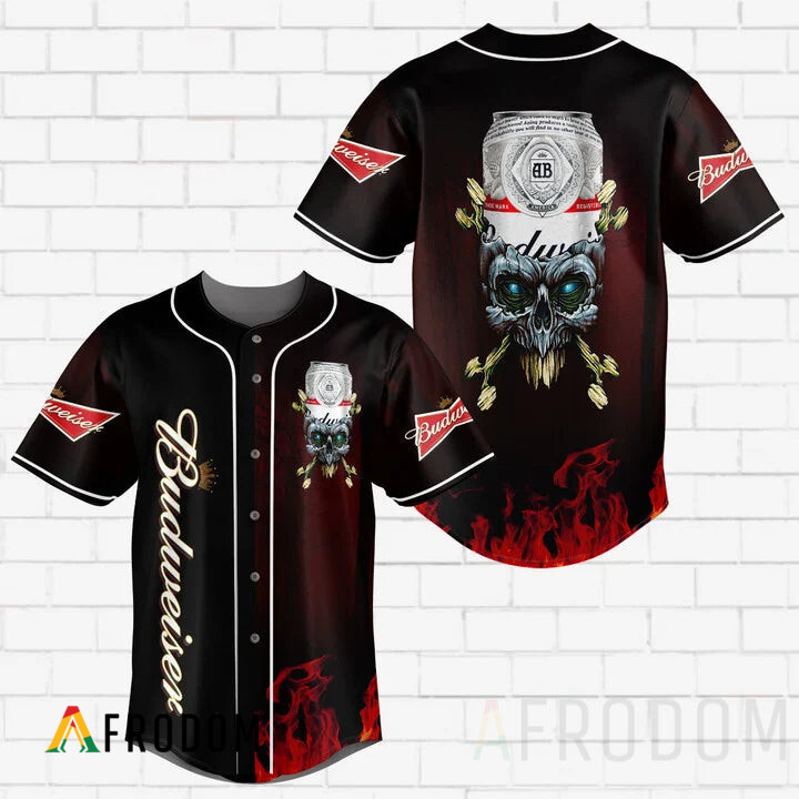 Skull Baseball Jersey Budweiser HU